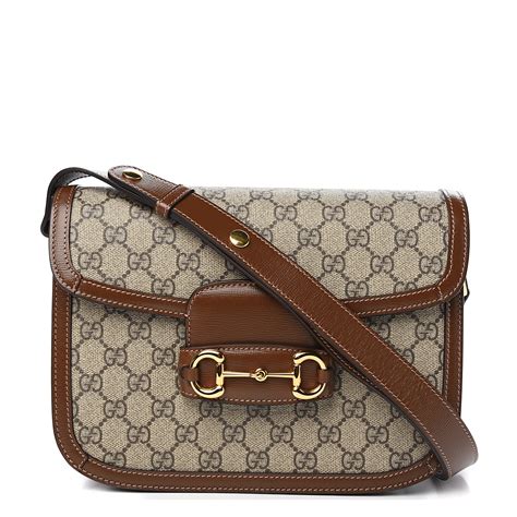 gucci vintage brown leather bag|vintage Gucci monogram shoulder bag.